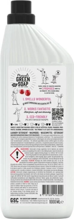 Marcel's Green Soap Wasmiddel Patchouli & Cranberry - 6 X 1 Liter -Schoonmaakserie Winkel 405x1200 2