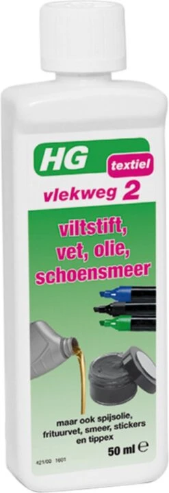 HG Vlekweg 2 - 50ml - Voor O.a. Vlekken Van Viltstift, Vet, Olie & Schoensmeer -Schoonmaakserie Winkel 412x1200 2