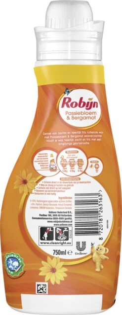 Robijn Classics Passiebloem & Bergamot Wasverzachter - 8 X 30 Wasbeurten - Voordeelverpakking -Schoonmaakserie Winkel 464x1200 12