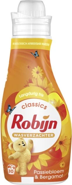 Robijn Classics Passiebloem & Bergamot Wasverzachter - 8 X 30 Wasbeurten - Voordeelverpakking -Schoonmaakserie Winkel 469x1200 1