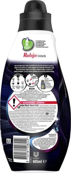 Robijn Klein & Krachtig Black Velvet Vloeibaar Wasmiddel - 8 X 19 Wasbeurten - Voordeelverpakking -Schoonmaakserie Winkel 495x1200 6