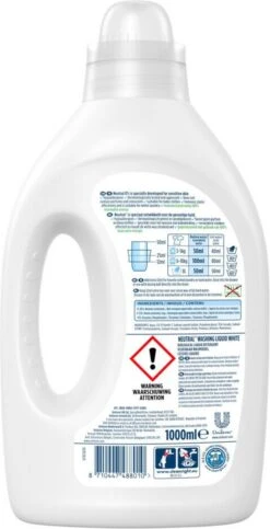 Neutral - Vloeibaar Wasmiddel - Witte Was - 1 Liter - 20 Wasbeurten -Schoonmaakserie Winkel 614x1200 7