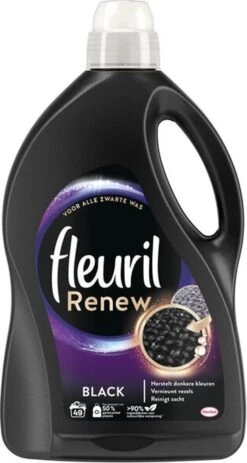 Fleuril Renew Zwart Vloeibaar Wasmiddel - 2,695 L - 49 Wasbeurten -Schoonmaakserie Winkel 640x1200