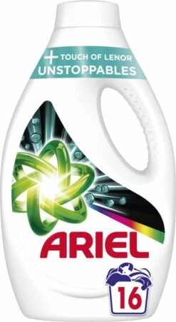 Ariel Vloeibaar Wasmiddel +Touch Van Lenor Unstoppables - Kleur - Voordeelverpakking 4 X 16 Wasbeurten -Schoonmaakserie Winkel 656x1200 4