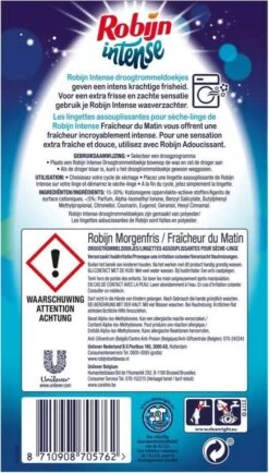 Robijn Intense Morgenfris Droogtrommeldoekjes - 9 X 20 Stuks - Voordeelverpakking 13 Robijn Intense Morgenfris Droogtrommeldoekjes - 9 X 20 Stuks - Voordeelverpakking -Schoonmaakserie Winkel 683x1200