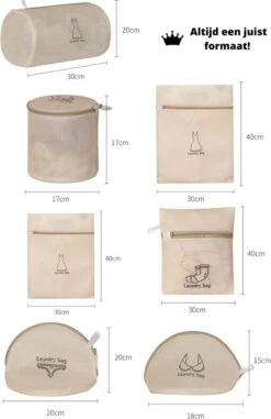 V&P Black Crown Waszakken Set Met Rits - Wasnet - Waszak - Waszakken Set Van 7 Voor Wasgoed - Waszakje Lingerie - Waszak Bh - Divers Delicaat Wasgoed - Wasnet Groot - Wasmachine Zakjes - Laundry Bag Set -Schoonmaakserie Winkel 777x1200 1