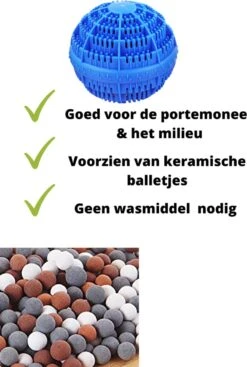 Merkloos V&P Wasbol Set Van 2 - Ecologische Wasbal - Keramische Balletjes - Duurzaam - Blauw - Wasmachine Reiniger - Wasmachine - Zonder Gebruik Van Wasmiddel -Schoonmaakserie Winkel 808x1200 1