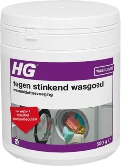 HG Tegen Stinkend Wasgoed Wasmiddeltoevoeging - 500gr - Verwijdert Stankmoleculen - Voor 16 Wasbeurten -Schoonmaakserie Winkel 877x1200
