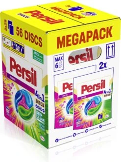 Persil® Persil 4in1 Discs Color Wascapsules - Wasmiddel Capsules - Voordeelverpakking - 2x28 Wasbeurten -Schoonmaakserie Winkel 894x1200