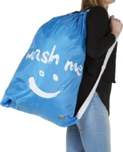 Wonair - Grote Waszak - 60x90cm - Hemelsblauw - Met Trekkoord En Draagband -Schoonmaakserie Winkel 972x1200